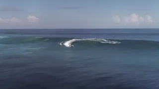 Tow in at The Bommie of Uluwatu by Bruno Santos, July 18th 2020