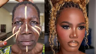 UNBELIEVABLE 😱 LOST A BRIDE 😳🔥✂️   BRIDAL MAKEUP & GELE TRANSFORMATION💄