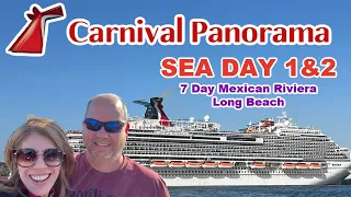 Carnival Panorama Sea Day 1 & 2 | FOOD | Dining Room | Cucina | Whales | Trivia | Shows