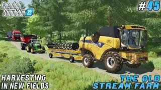 Working with production, harvesting from new fields | The Old Stream Farm | FS 22 | Timelapse #45