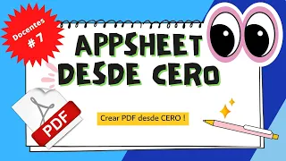 💥💣💥  [PASO A PASO]  15 -AppSheet  -  APP para DOCENTES (5) - Crear PDF DESDE CERO !!
