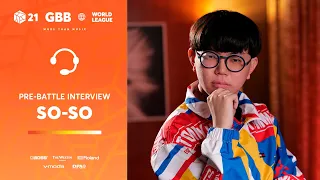 So-So 🇯🇵 | GRAND BEATBOX BATTLE 2021: WORLD LEAGUE | Pre-Battle Interview