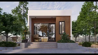 Minimalist 2bedroom house design idea 9m x5m | 45 sqm