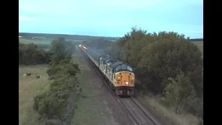 37113+37250 Culloden Moor 1M16 2020 Inverness - Euston 25 August 1993