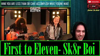 First to Eleven- Sk8r Boi- Avril Lavigne Acoustic Cover (vibestream) Reaction