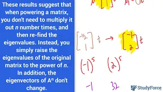 Find eigenvalues of a matrix raised to a power