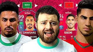 عجلة الحظ تحدد طاقات المنتخبات العربية في لعبة كأس العالم ⚡️ FIFA