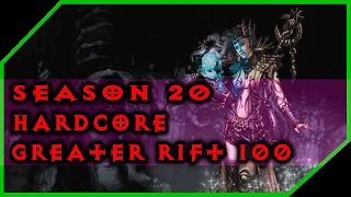 Diablo 3 Season 20 | Solo Wizard | Hardcore | Greater Rift 100