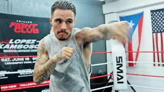 GEORGE KAMBOSOS JR SHOWING OFF PACQUIAO LIKE SPEED DAYS AWAY FROM TEOFIMO LOPEZ FIGHT