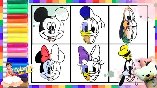 How To Draw Mickey Mouse 🐭🎀❤️ Drawing And Coloring Mickey Mouse And His Family Easy | CCK