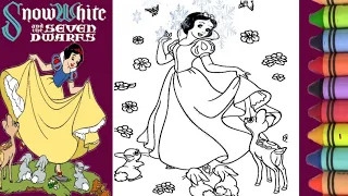 How to colour a Disney princess snow white easy and simple way with kids drawing