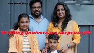 wedding anniversaryക്ക് ചേട്ടന് കൊടുത്ത surprise gift | 12th wedding Anniversary| Pune Malluz Vlogz