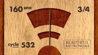 160 BPM 3/4 Wood Metronome HD