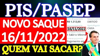 NOVO SAQUE LIBERADO PIS/PASEP EM 16/11/2022 - QUAL ANO BASE? QUEM VAI RECEBER O ABONO HABILITADO?