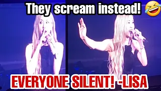 CROWD WENT WILD WHEN LISA SAYS EVERYONE SILENT! BLACKPINK AT PHILIPPINE ARENA! BLINKS SCREAMS