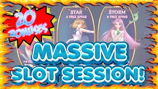 Online Slots with 20 BONUSES! Pretty Big Bonus Hunt