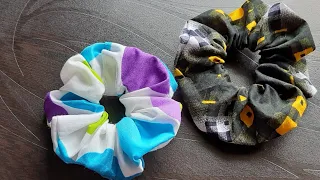 How to make Hair rubber band/Diy scrunchie tutorial