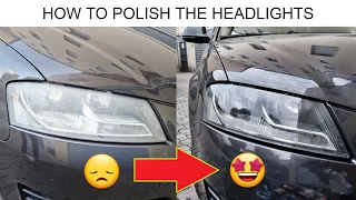 How to polish the HEADLIGHTS (fast way) - Audi A3 8P