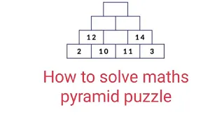 How to solve maths pyramid puzzle in Hindi