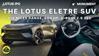 The New Lotus Eletre 600 HP Electric SUV / 315 Miles of Range is a Lotus Unlike Any Other EV's