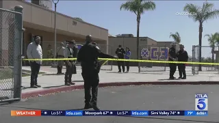 Several injured after car crashes into Perris school building