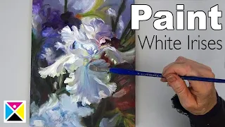 How to Paint White Irises in Acrylics and Oils