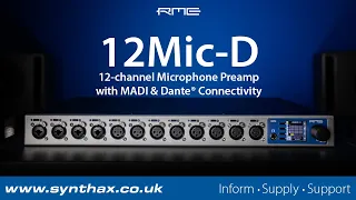 RME 12Mic-D Overview - 12 channel Microphone Preamp with MADI and Dante Audio Network Connectivity