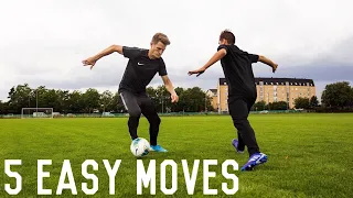 5 Easy Effective Match Skills To Beat Defenders | Easy Dribbling Tutorial For Footballers