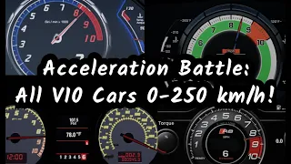 [FH5] Acceleration Battle: All V10 Cars 0-250 km/h!