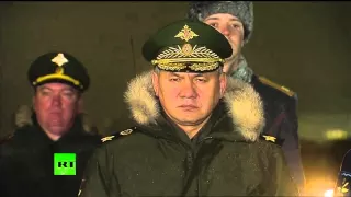 Встреча самолета с телом погибшего пилота Олега Пешкова с Су-24М