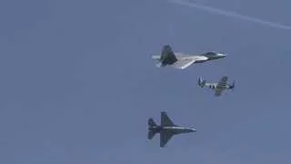 P-51, F-16, & F-22 Heritage Flight 2015