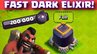 How to get and Farm Dark Elixir FAST!!(TH7)