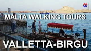 [4K] 🎧 - Valletta to Three Cities (Birgu) by Boat ... Malta Walks