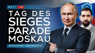 🟥 LIVE | 9. MAI - TAG DES SIEGES - Parade in Moskau | Rede von Putin mit ÜBERSETZUNG | #WATCHparty