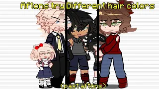 aftons try Different hair colors || past afton family || gacha fnaf ||