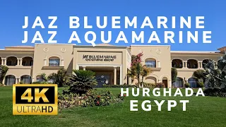 Egypt | 4K | Hurghada | Jaz Bluemarine | Jaz Aquamarine | Food | Restaurants | Beach | Pools