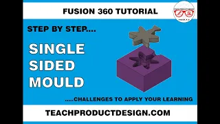 FUSION 360 HOW to create a SINGLE SIDE MOULD. Simple step by step. Free models.