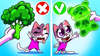 🔴 LIVE: Vegetables VS Sweets! | Healthy Habits | Funny Cartoon For Kids 😻