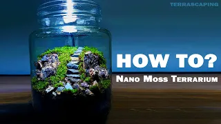 How to build a DIY Nano Moss Terrarium!!! | Stairs Theme | Moss Terrarium | Terrascaping