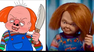 Chucky drawing meme | month of the year with chucky | funny art