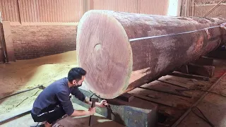 Amazing Raw Wood Sawmill - Excellent Techniques And Largest Wood Sawmill Cutting Machine