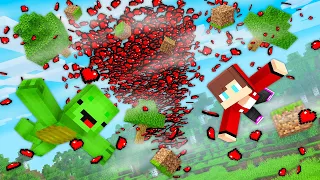 Mikey and JJ Were Caught in a HEART TORNADO in Minecraft (Maizen)