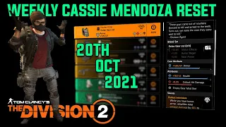 The Division 2 "WEEKLY CASSIE MENDOZA RESET TU12.3 (LEVEL 40)" October 20th 2021