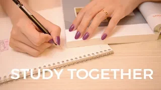 ASMR Study With Me | Page Turning and Tapping, Writing, Drawing (No Talking)