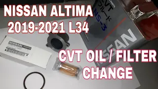 NISSAN ALTIMA 2020-2021 CVT OIL AND FILTER CHANGE | HOW TO CHANGE CVT FLUID AND FILTER ALTIMA 2021