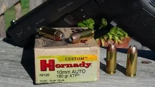 10mm Hornady XTP 180 gr JHP Ammo Test