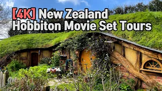 [4K] Walk New Zealand Hobbiton Movie Set Tours with Natural Sounds