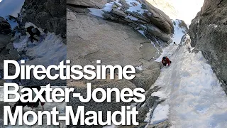 Directissime Baxter-Jones Mont-Maudit mountaineering chute Chamonix Mont-Blanc
