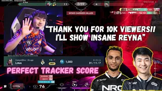 PRX Jingg shows Perfect Reyna after getting raided by NRG FNS & s0m with 10K Viewers