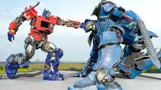 Optimus Prime vs Jaeger Robot War [HD] | Transformers: Rise of The Beasts